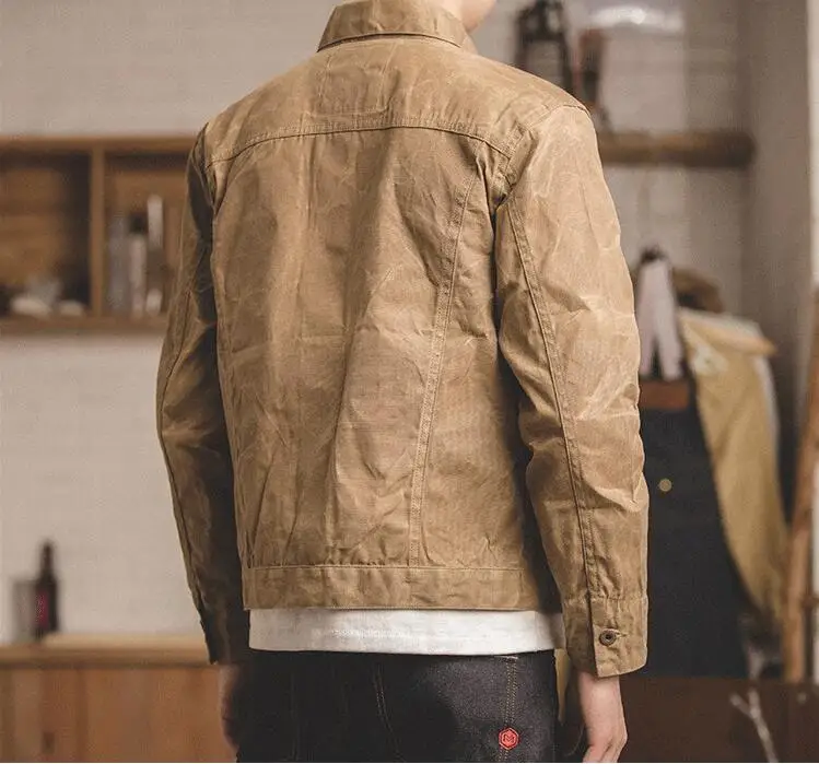 
High Quality Waterproof Wax Canvas Jacket For Man 