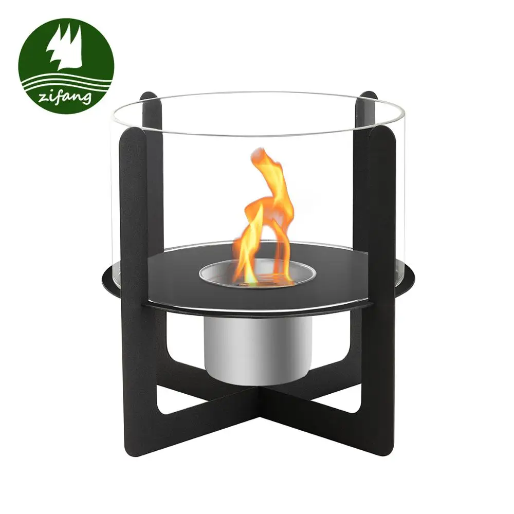 Durable bio ethanol burner table top fireplace for easy use fire pit