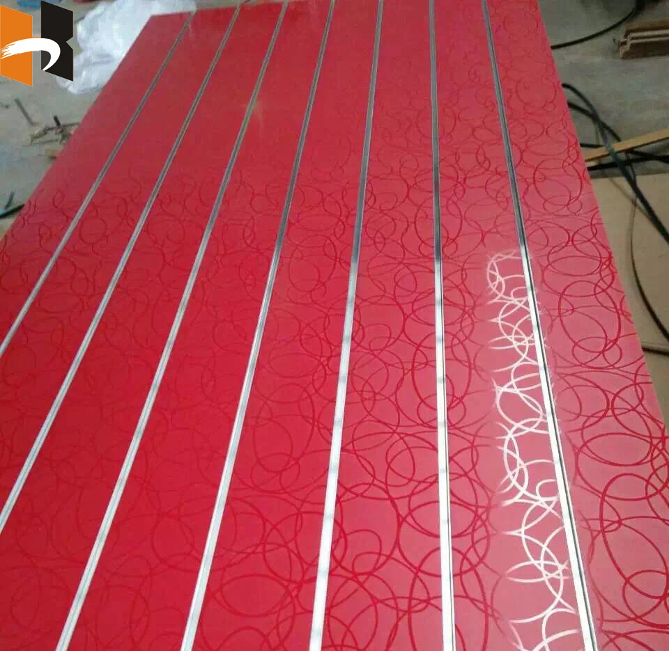 New design melamine laminated MDF slatwall panels