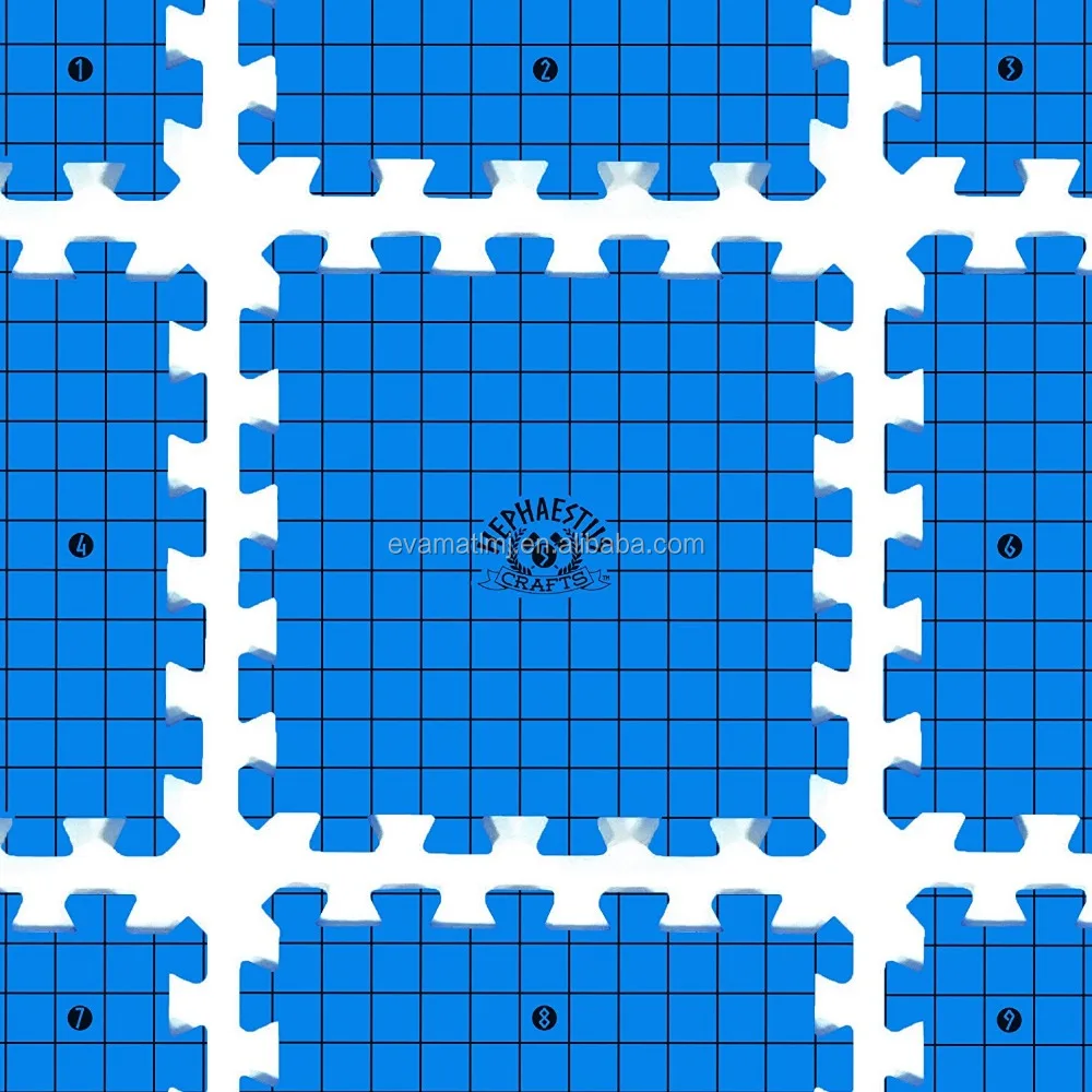 
Crafts Blocking Mats for Knitting - Pack of 9 BLUE Blocking Boards with Grids for Needlepoint 