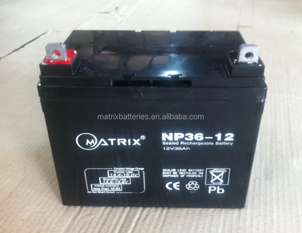 European 33ah 36ah 75ah gel battery 12v 36ah for mobility scooter