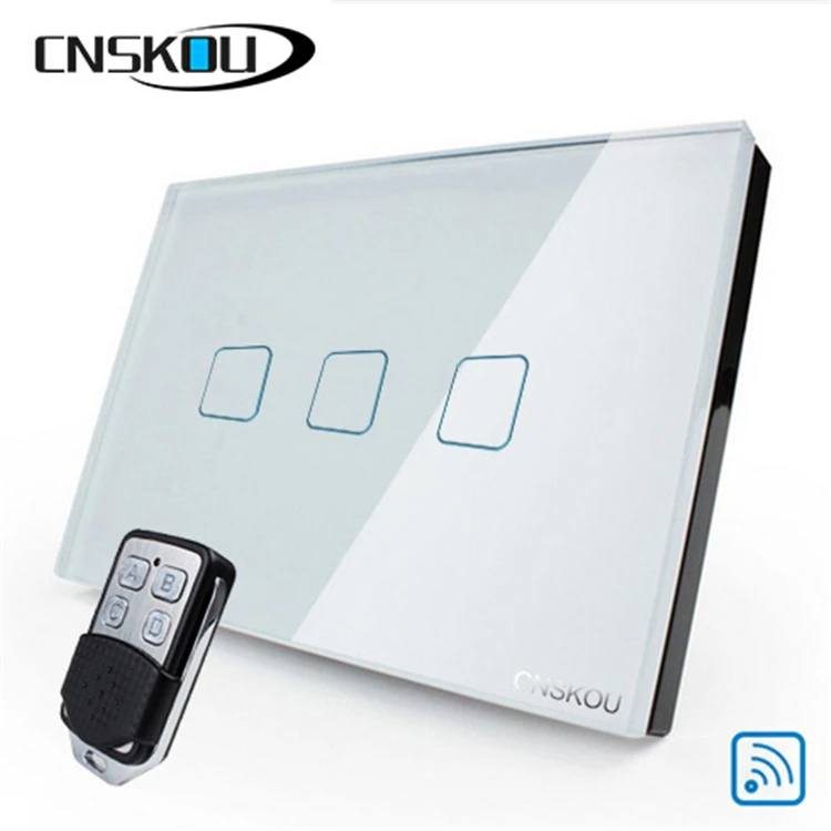 CNSKOU US/AU Standard 3Gang 433mhz Switch rf Remote Control Wireless Light Switch with SCR