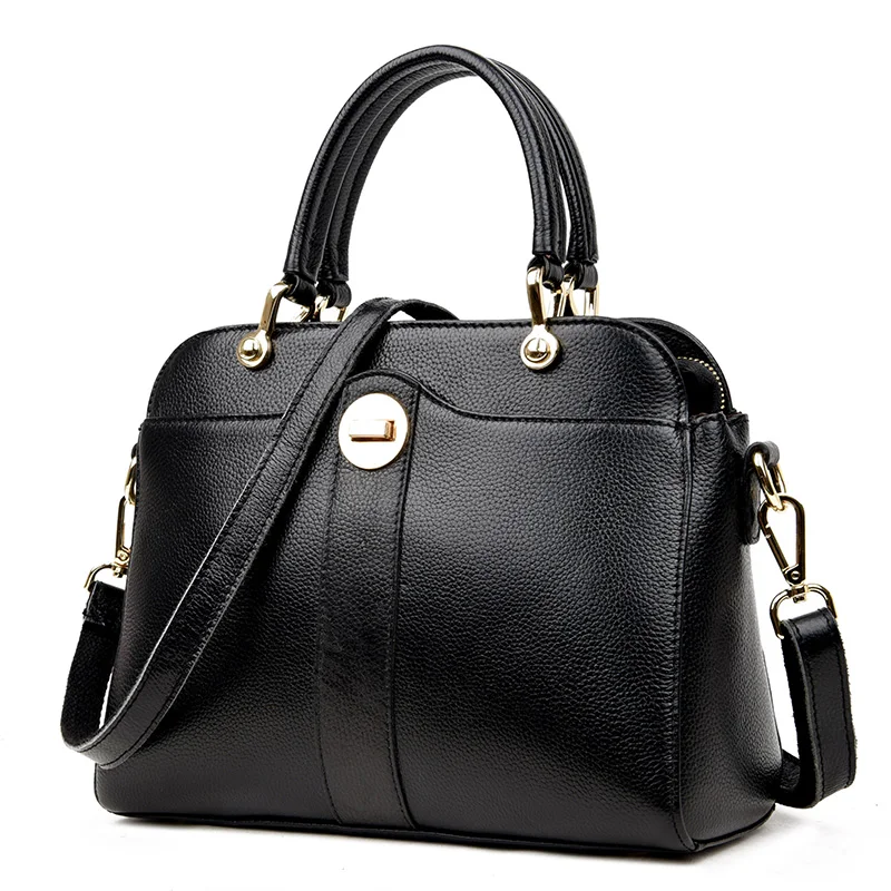 
2019 new design trendy model product genuine pebble pattern cow-skin leather PVC luxury ladies bags handbags for women 