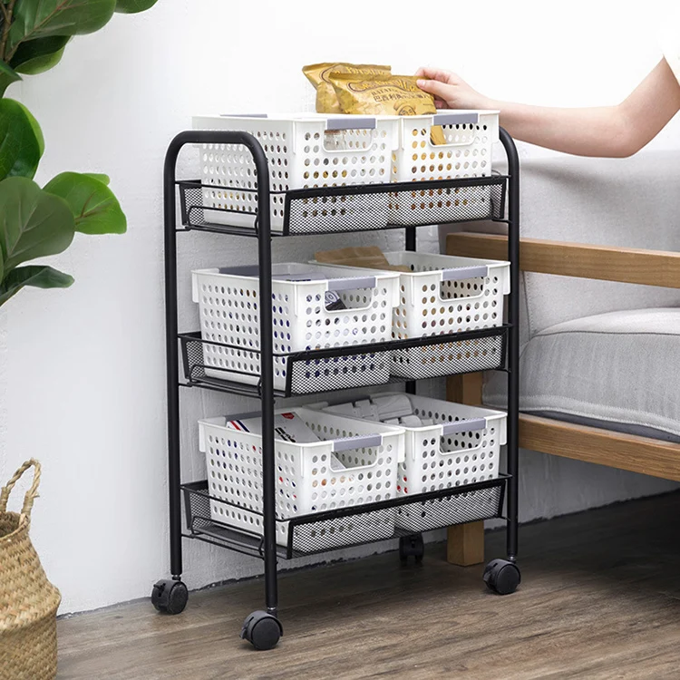 
Kitchen Cart Fruit Vegetables Storage Trolley 