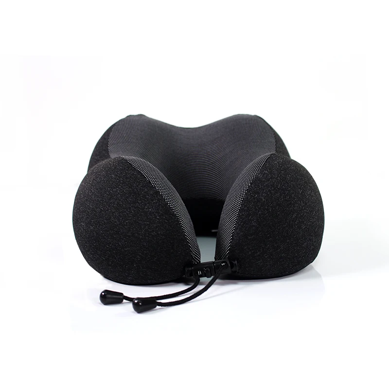 U shape airplane folding travel support with eye mask customize memory foam neck travel pillow