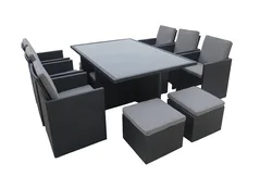 Wicker Garden Furniture 10 Seater Rattan Dining Set