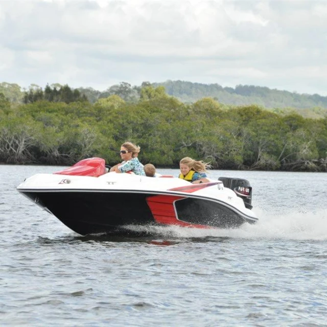 carbon fiber console 40~90 horse power sport boat with water skiing rod