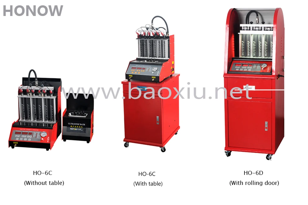 Automatic 8 Cylinder Fuel Injector Analyzer and Cleaner, Gasoline Injection Test and Ultrasonic Clean Machine