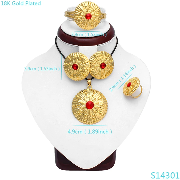 African pearl gold plated jewellery sets