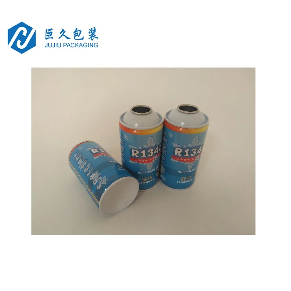 Empty Aerosol Cans Tinplate Cans For r134a Refrigerant Gas Metal Packing Materials