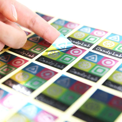 Custom personalized Print shiny rainbow effect hologram vinyl stickers