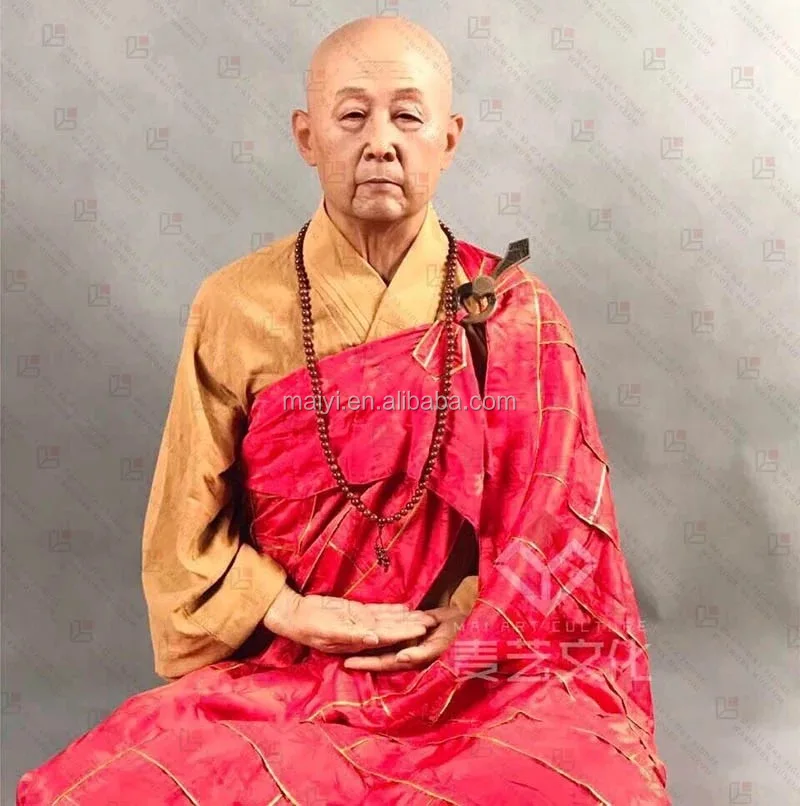 custom sculpture lifesize wax monks silicone silicon waxwork statue figure for art exhibition