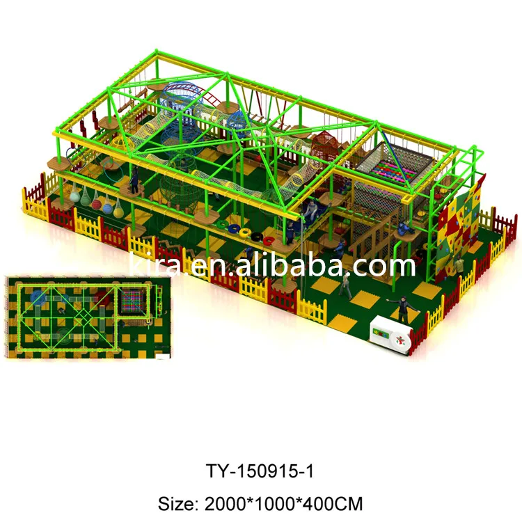 Kids Indoor Playground Ropes Course High Quality Rope Course Obstacle Course For Sale