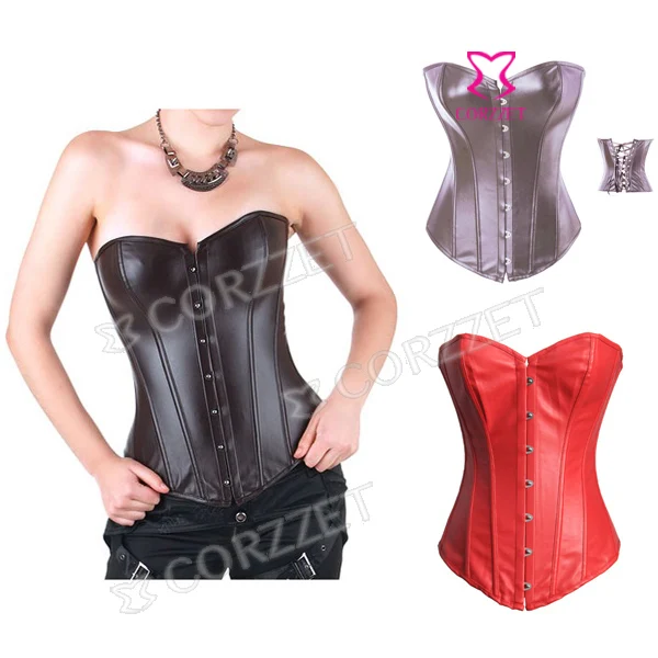 wholesale metal busk women leather gothic corset in stock