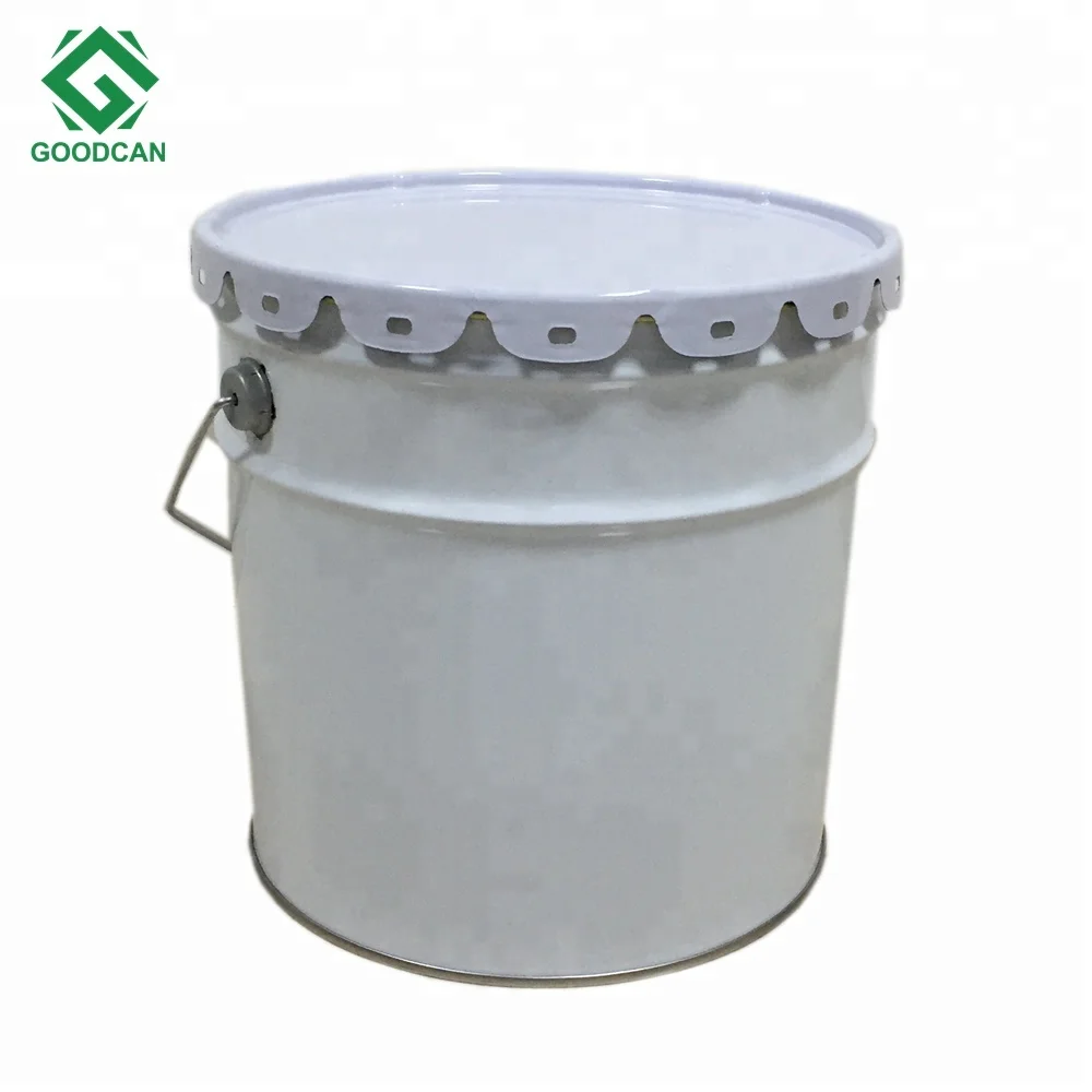 Wholesale custom 12L and 15L metal tin chemical bucket paint bucket