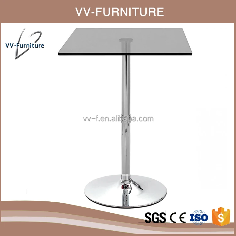 Лидер продаж, современный квадратный барный стол из закаленного стекла с регулируемой высотой