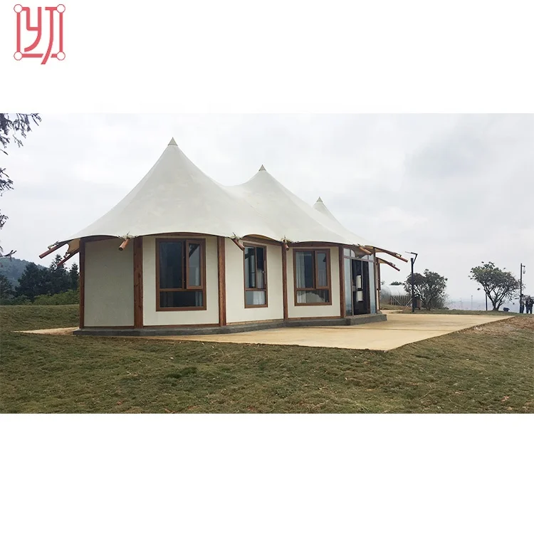 PVC hotel shades tents with trap door