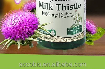 
Silymarin Milk Thistle Softgel Capsule(1300mg) Milk Thistle 80% 173mg /artichoke 4% 45mg /MD 62mg 