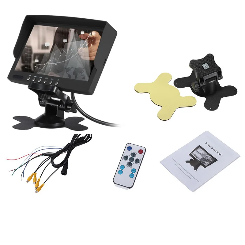 Brand screen tft 7 inch small size car monitor with VGA AV interface