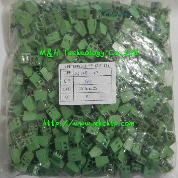 NEW PCB Connector 2 way PCB screw terminal with 5mm pitch