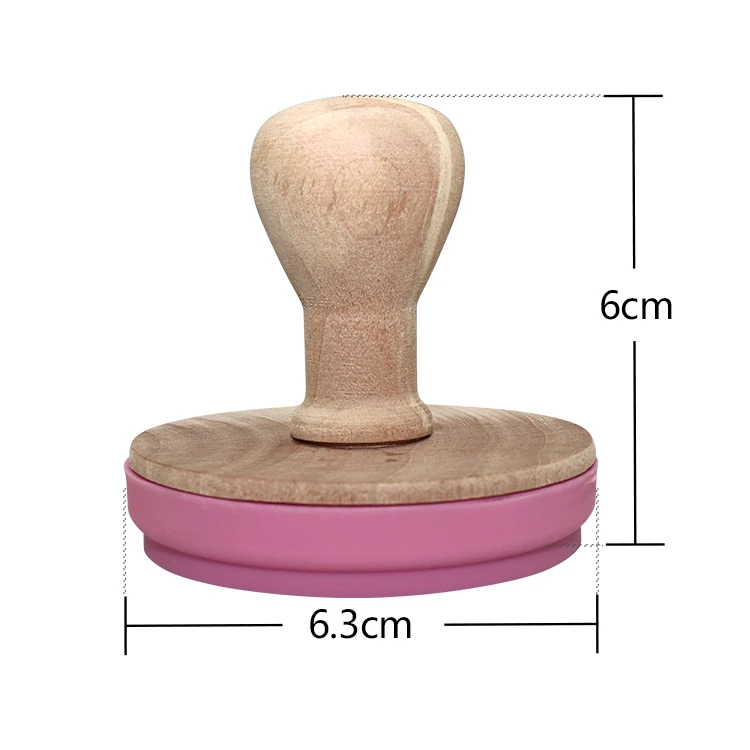 Wooden Handle Cutter Made Prints Molds DIY Pastry Cake Cookie Seal Moulds Silicone Cookie Stamp Custom Logo Opp Bag Cookie Tools