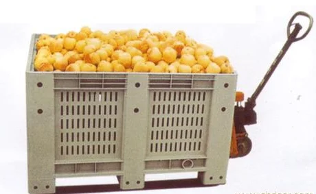 Вентилируемая пластиковая Штабелируемая коробка для европоддонов