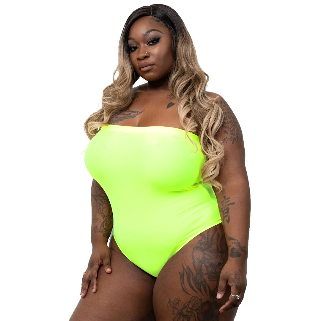 Wefans one piece Swimsuits Women Swimwear solid color Large Size Cover Belly Slim Fit Swimsuit Female Big Breast Super