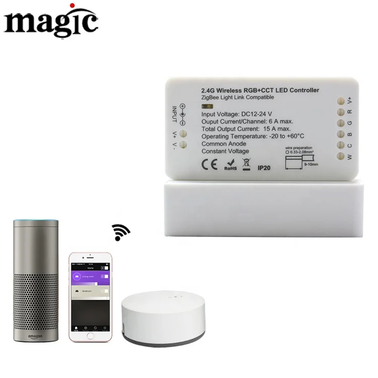 ZLL Zigbee C 008 12 В 180 Вт 24 360 световое соединение 2 4 г Светодиодная лента RGBW RGB CCT светодиодный контроллер