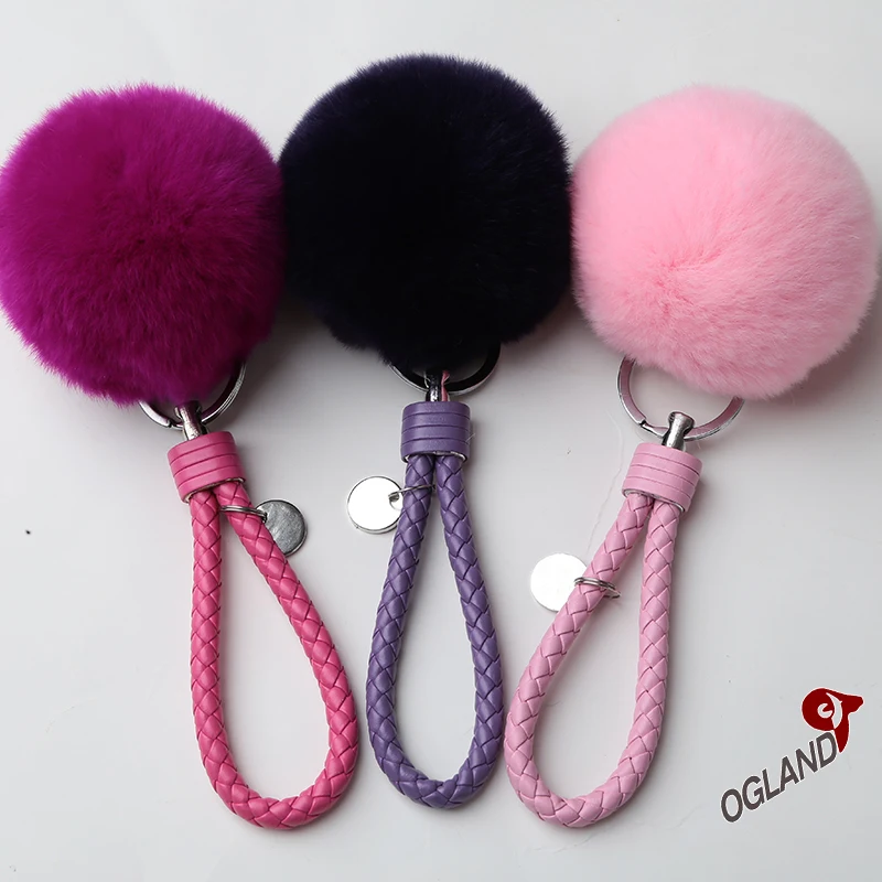 Fur ball Keychain by Fashion Rabbit plush hair