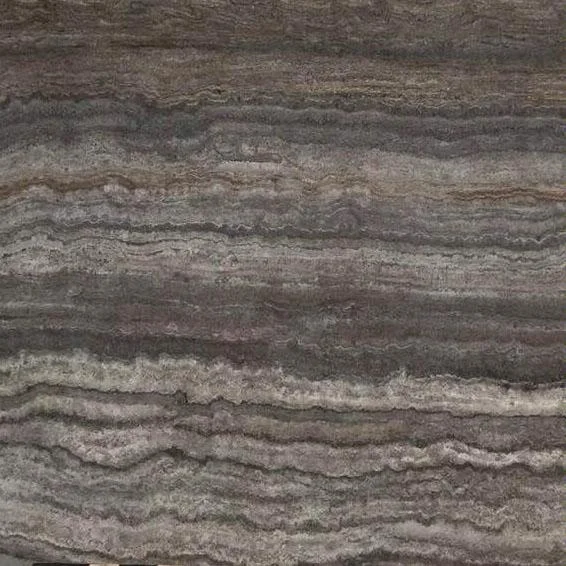 Best vein cut stone slab price pavers dark grey silver travertine