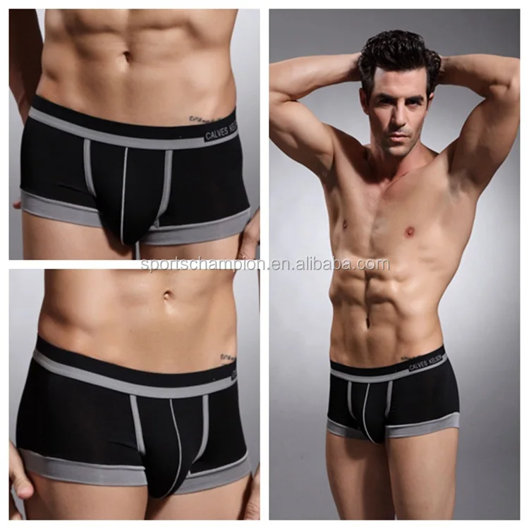 Custom 95% Cotton & 5% Elastan Boxer Mens Underwear Your Brand Open Flap Boxer Shorts