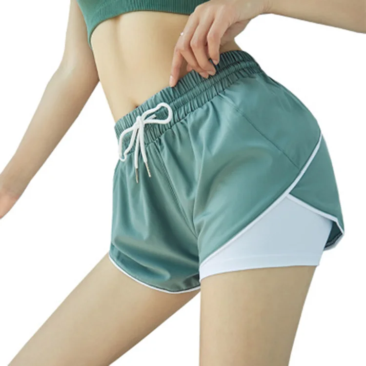
wholesale women quick dry running shorts custom sport yoga pants fitness gym casual shorts 