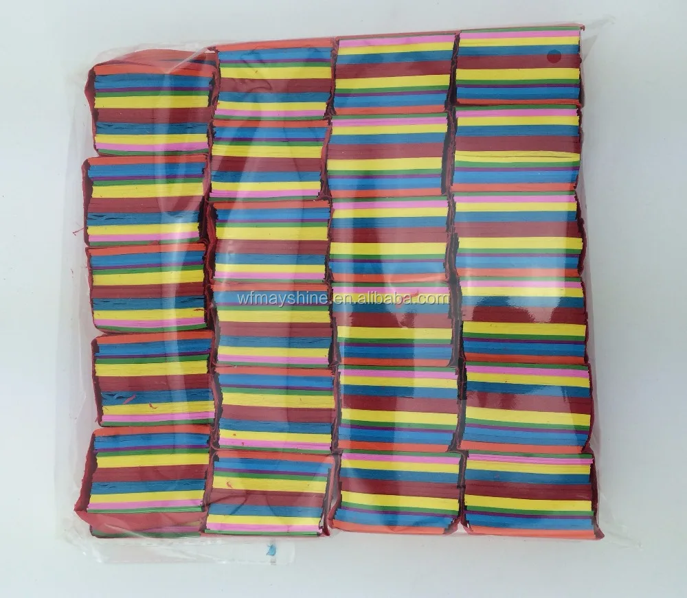 1kg per bag 2*5cm Rectangular Paper confetti, Rainbow Confetti