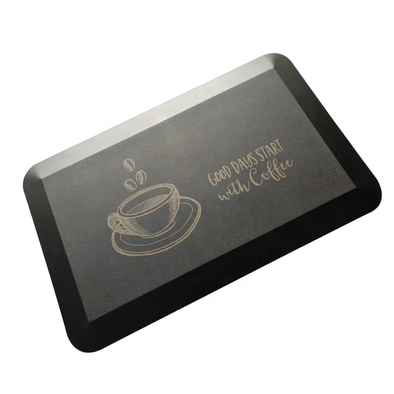 OEM Printing 100% PU  Anti-fatigue Kitchen Mat Comfort Mat Standing Mat