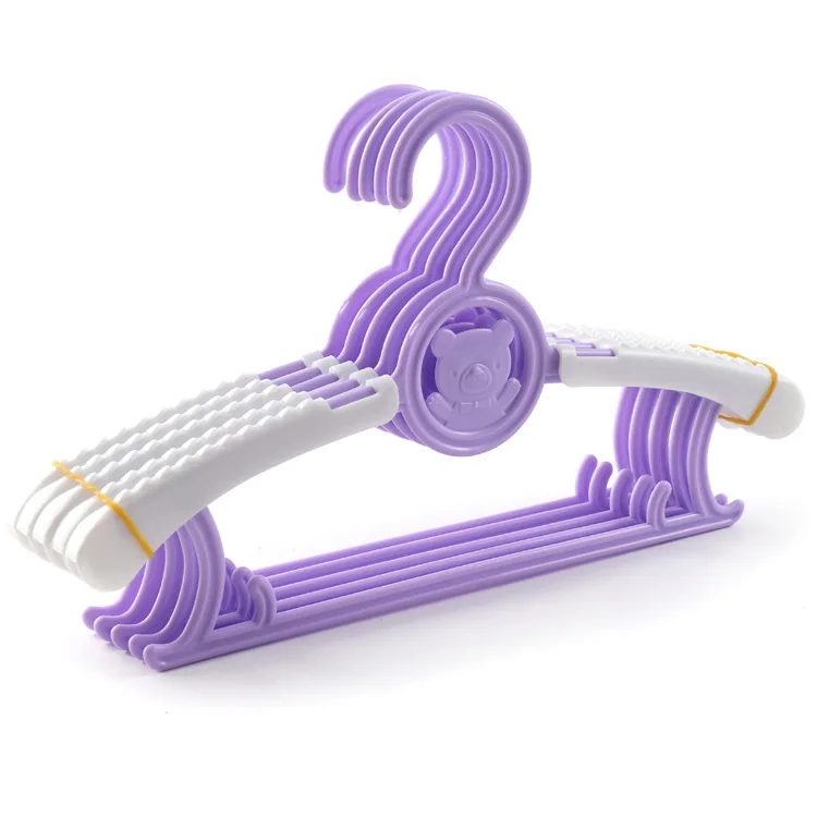 Promotional cartoon retractable baby clothes stand plastic kids cloth hanger