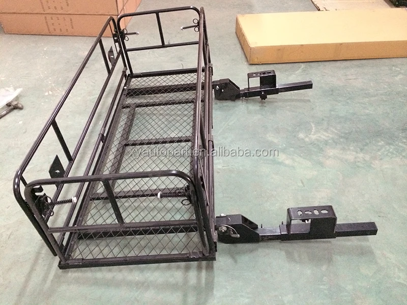Heavy Duty hitch Luggage Carrier Cargo basket with two hitch ball