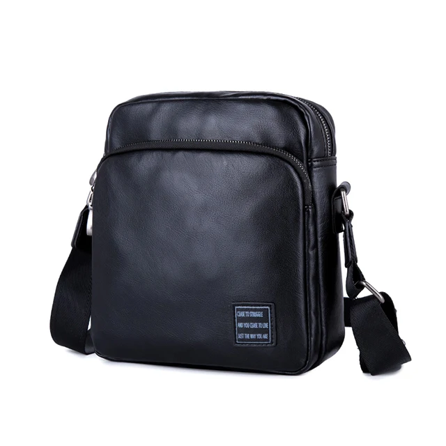Custom Genuine PU Leather Sling Shoulder bag Big Capacity Out Messenger Bag for men crossbody bag