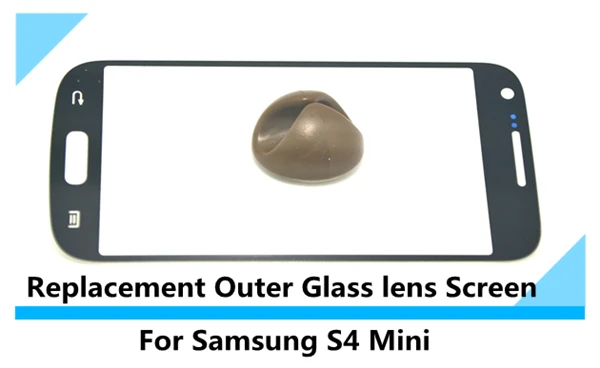 Замена внешний экран стеклянный объектив для Samsung S4 Mini (9190) Не водонепроницаемый