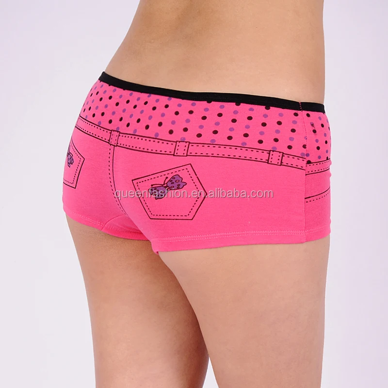 Women Sexy Underwear Jean Printed Briefs Fancy Panties Sexy Panty Pics Cotton