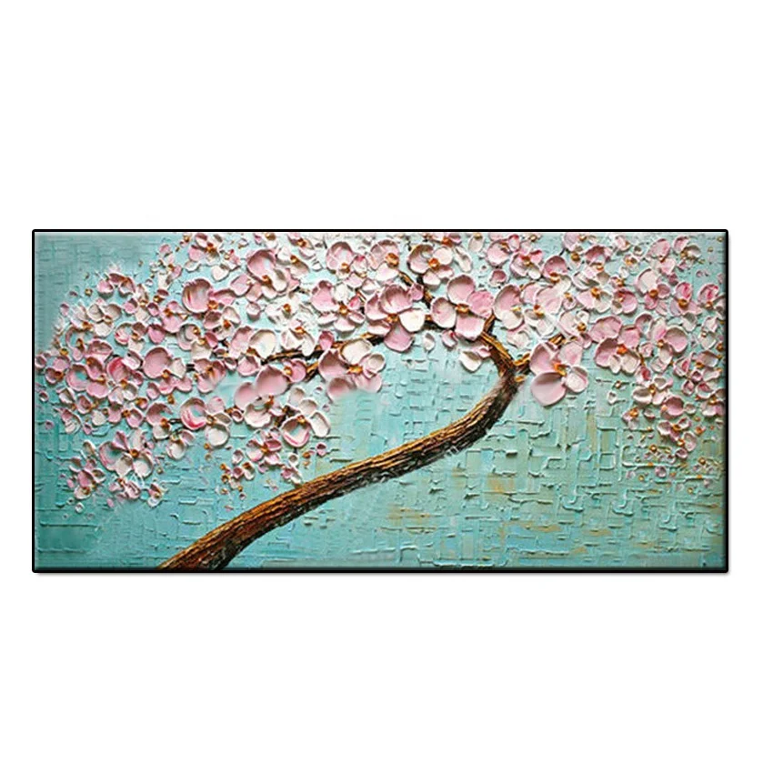 
Modern Oil Painting Hot Sale Discount Pink Tree 3D Flower Nail Art Decorations 