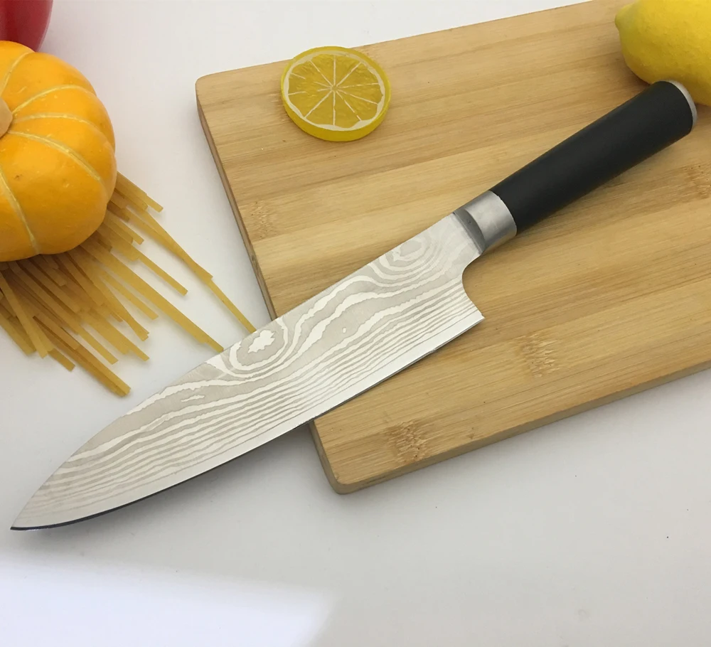 Kingstone Professional Stainless Steel Japanese Damascus Knife Gyutou Kitchen Knife 8 inch Chef Knife with Wood Handle