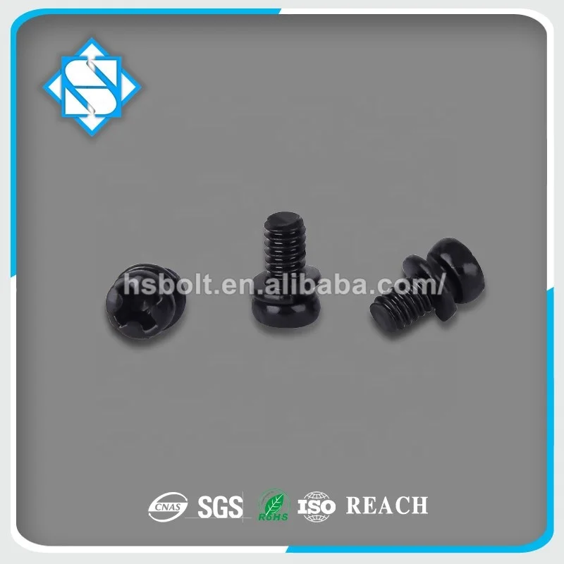 Pan Head Carbon Steel Combination Screws GB/T9074.4-1988 With Spring Lock Washer