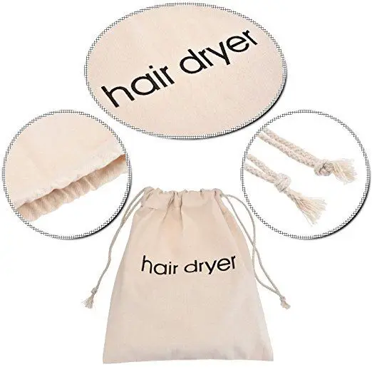 
Canvas Gift Packing Pouch Plain Small Natural Cotton Line Blank Drawstring Bags 