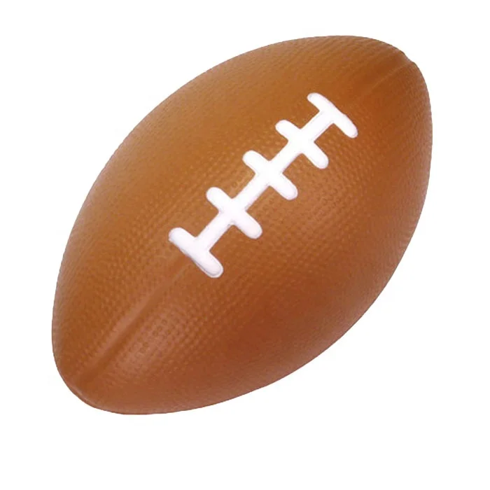 Different Size and Colors PU Anti Stress Rugby Ball  Foam Relief Rugby Stress Ball Toys