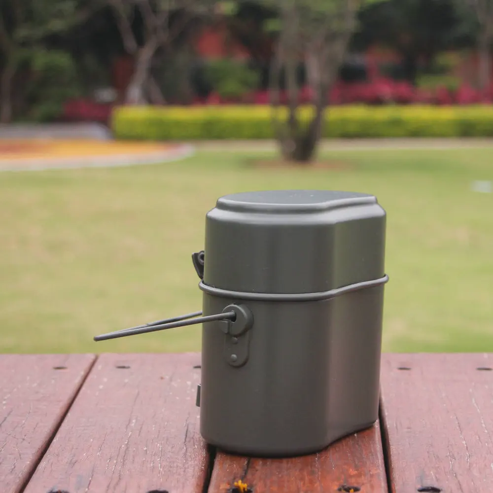 folding  Aluminum  German   Style  Mess Tins  Perfect for camping and hiking    WWII GERMAN M31 MESS TIN