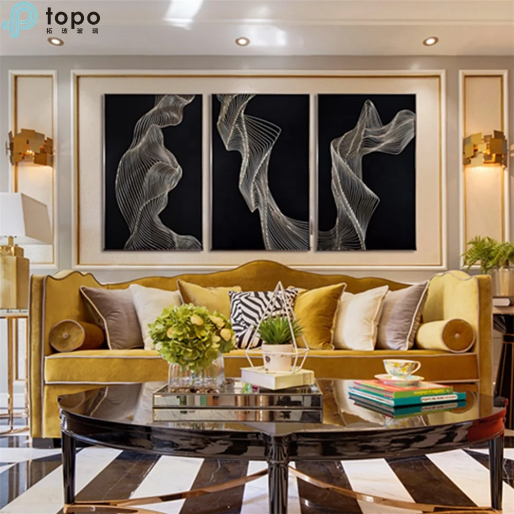 
Decorative Hand Painted Art Glass Painting for Sofa Wall Decor (MR-YB6-2048A) 