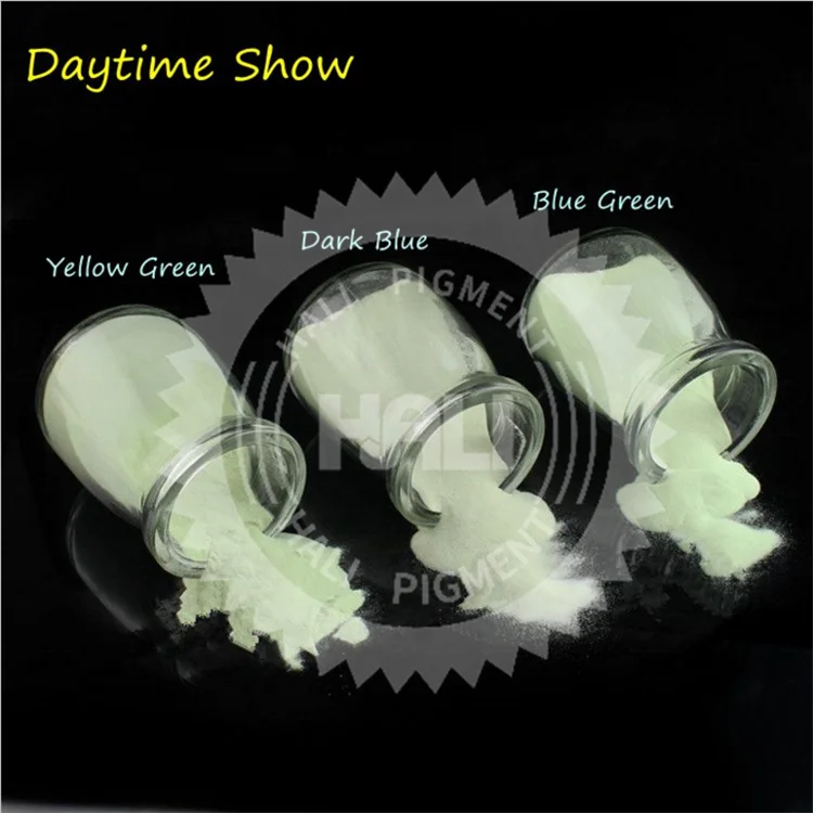 HLD-525 Glow in dark pigment Yellowish Green Glowing powder luminescent pigment luminous powder for painting