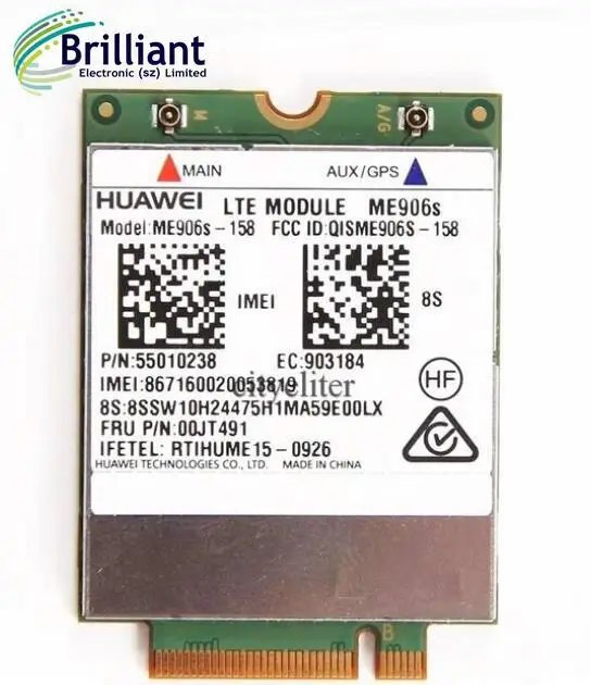 Wireless Adapter Card for HUAWEI ME906S-158 4G LTE FDD EDGE GPRS GSM Module NGFF WWAN Card leovo thinkpad I BM FRU:00JT491