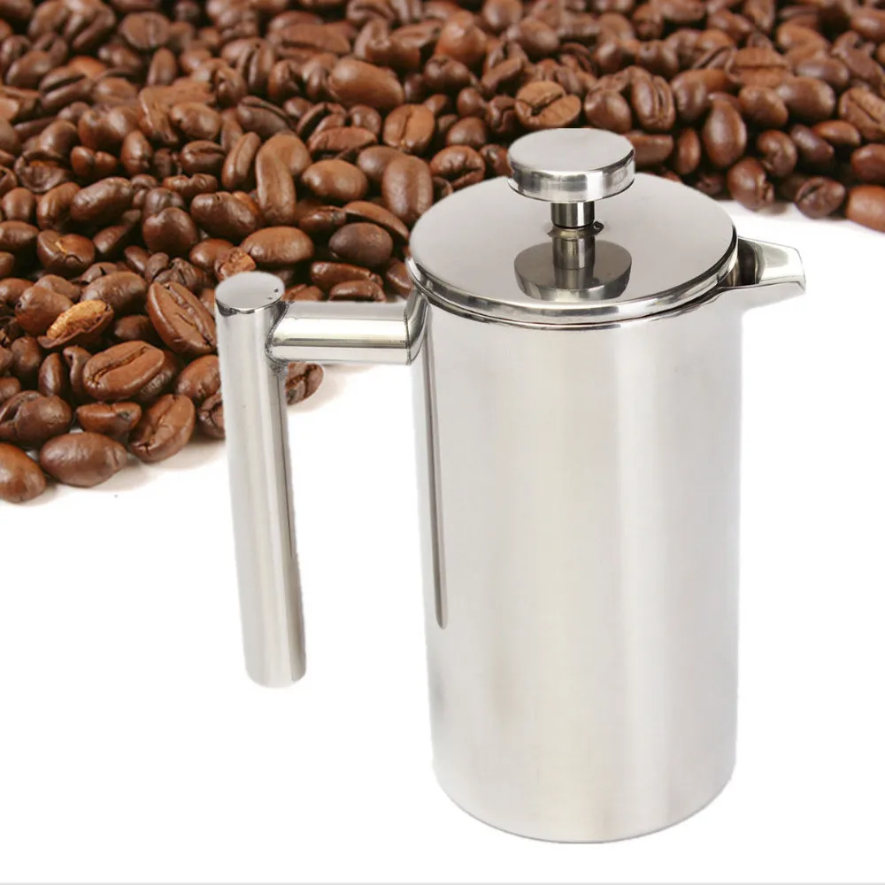 
800ml Succinct Unique stainless steel french press coffee maker 