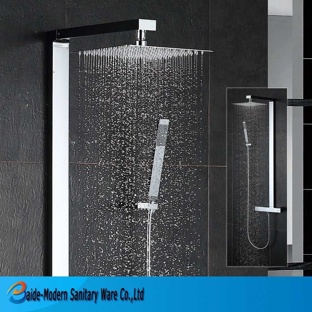 Открытый голову сантехники ручной Душ латунь медь термостатический набор для душа комплекты